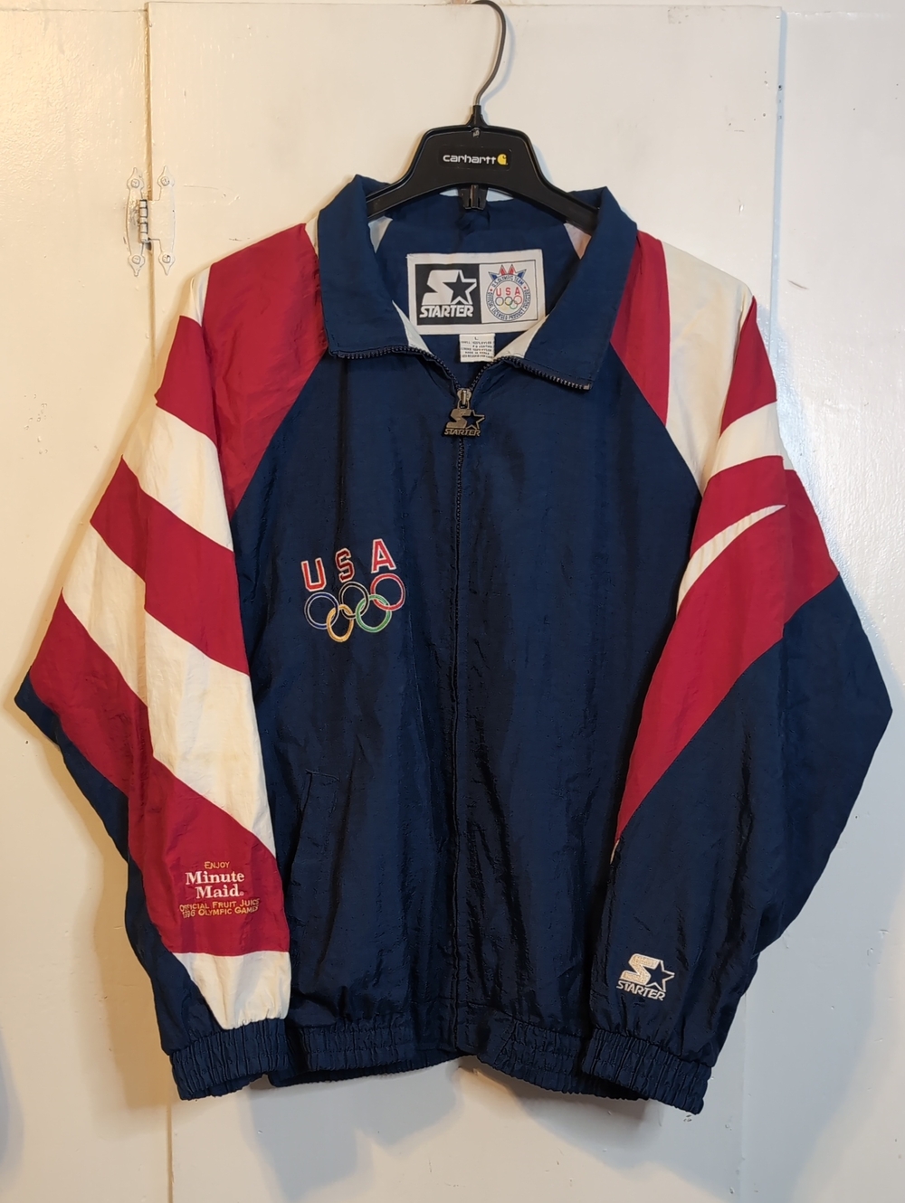 Vint. '96 Olympics USA Starter Windbreaker mens large